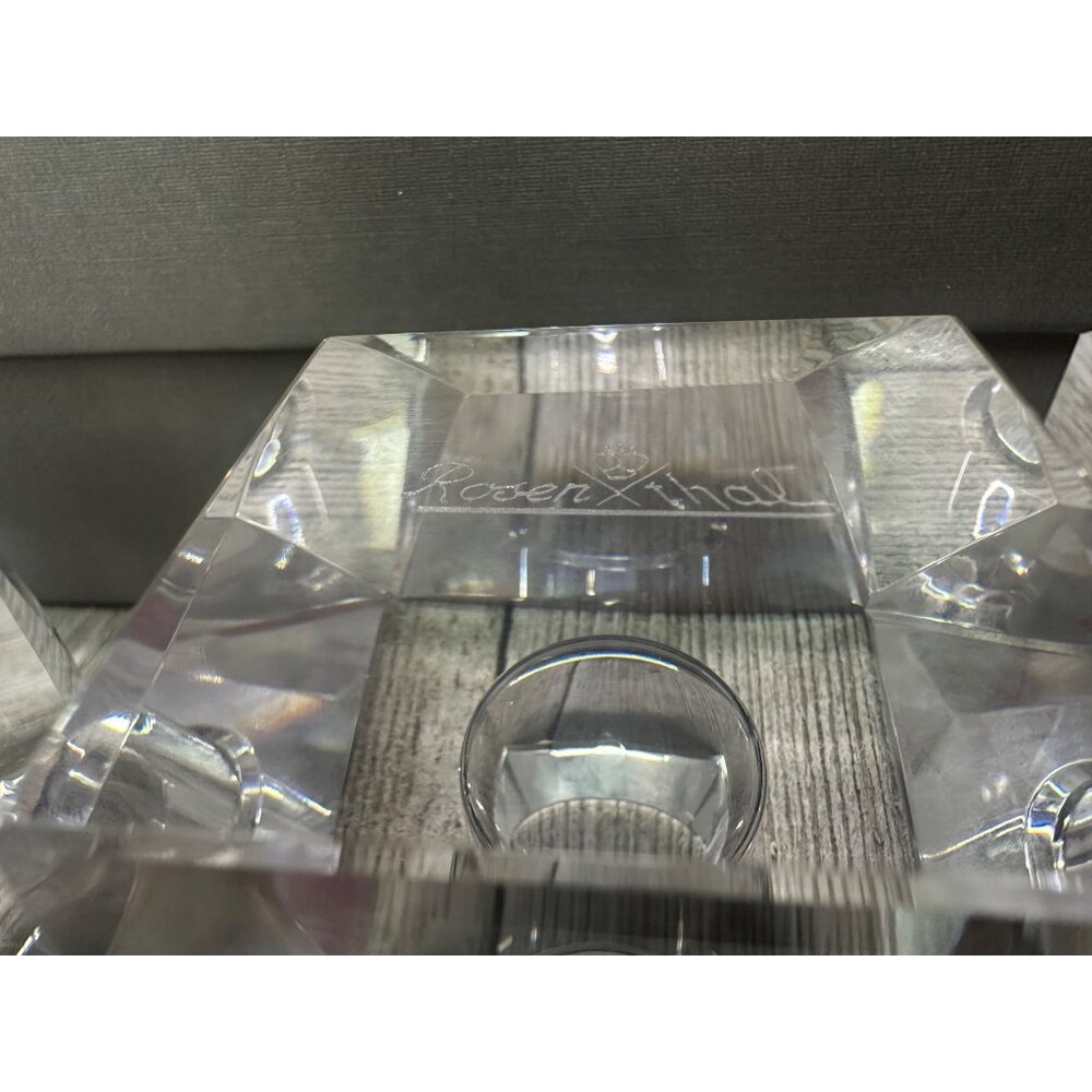Vtg Rosenthal Regency Crystal Glass Votive Candle Holders W/ Box Set of 2 - Picture 4 of 15